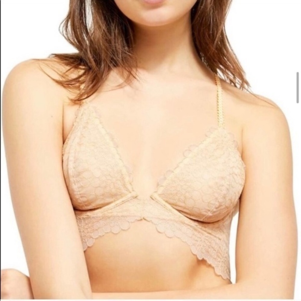 Free People 32C bra underwire Lucia Beige …